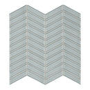 Chevron Sollenn White Glass Mosaic