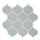 Arabesque Sollenn White Glass Mosaic