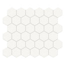 2" Hexagon Architek White Matte Glazed  Porcelain Mosaic