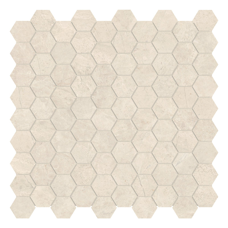 1.25x1.25 Hexagon Chateau Allure Porcelain Polished Mosaic