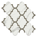 Arabesque Chateau Statuario Porcelain Polished Mosaic