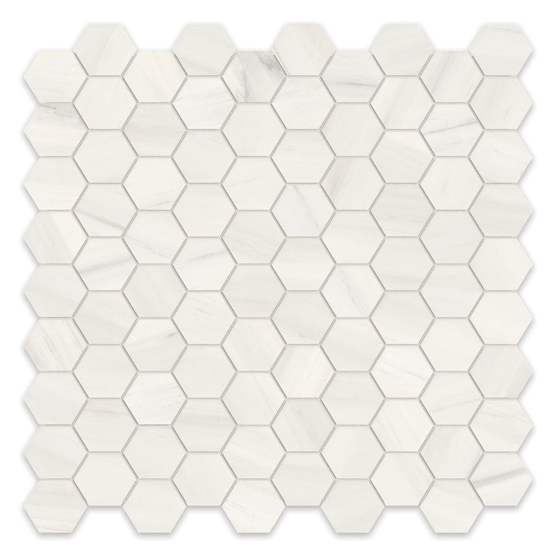 1.25x1.25 Hexagon Chateau Suave Porcelain Polished Mosaic