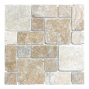 Roman Pattern Picasso Travertine Tumbled Mosaic