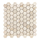 1.25x1.25 Hexagon Emilia Beige Marble Polished Mosaic