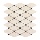 Clipped Diamond Olivia Ivory Limestone Honed Mosaic
