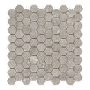 1.25x1.25 Hexagon Tronador Grey Marble Polished Mosaic