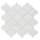 4" Italian Playa del Bianco Arabesque Carrara Marble Honed Mosaic Final Sale
