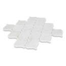 4" Italian Playa del Bianco Arabesque Carrara Marble Honed Mosaic Final Sale