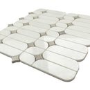 Artistic Capsule White Marble w/ Wooden White Marble Polished Mosaic Final Sale
