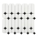 Artistic Capsule White Marble w/ Black Marble Polished Mosaic Final Sale