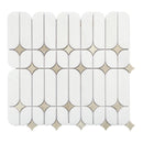 Artistic Capsule White Marble w/ Beige Marble Polished Mosaic Final Sale