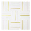 Artisctic Modern Weave Dolomite Marble w/ Brass Polished Mosaic