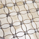 Artistic Royal Beige & Emperador Dark Floret Marble Polished Mosaic Final Sale
