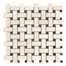 Basketweave Olivia Ivory Limestone Honed Mosaic
