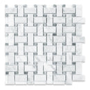 Italian Bianco Carrara Tweed w/ Grey Dots Marble Honed Mosaic Final Sale