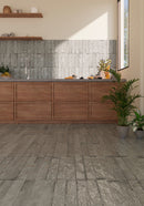 3x12 Carmen Grey Porcelain Polished Tile