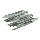 Riva Grey Glass Aluminum Random Strip Mosaic Final Sale