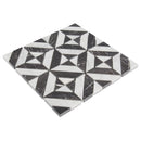 Artistic Striped Square Carrara & Valentina Black 1st Grade Marble Polished Mosaic Final Sale