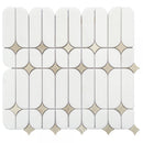 Artistic Capsule White Marble w/ BEIGE Star Polished Mosaic Final Sale